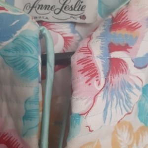 Vintage Anne Leslie U.S.A. Housecoat Cozy & Comfort Quilted Panel Zip